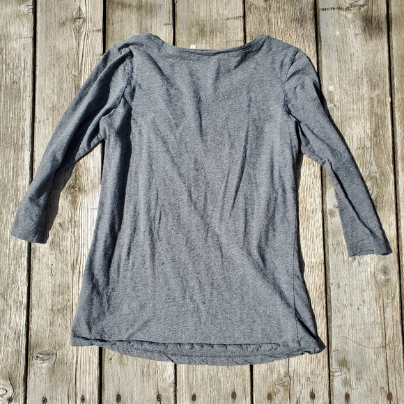 H&M Girls Bowtie Top in Heather Grey - Picture 2 of 4